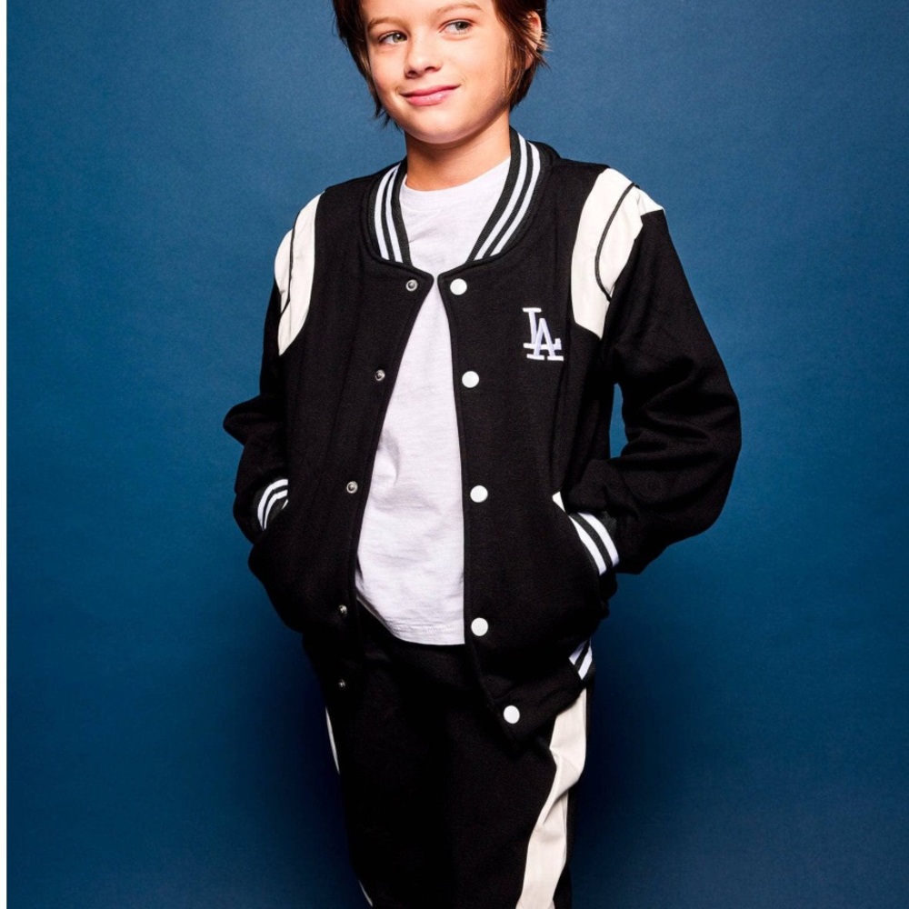 LA Black and White Varsity Jacket